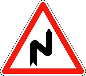 Double bend first to right