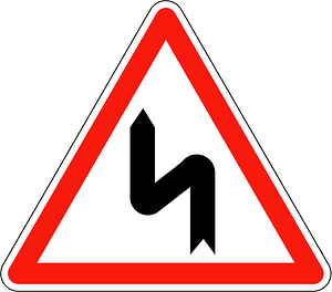 Double bend first to left