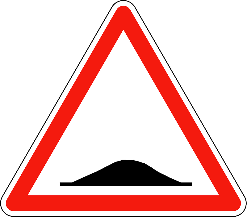 Humps in road