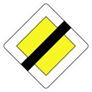 End of priority road