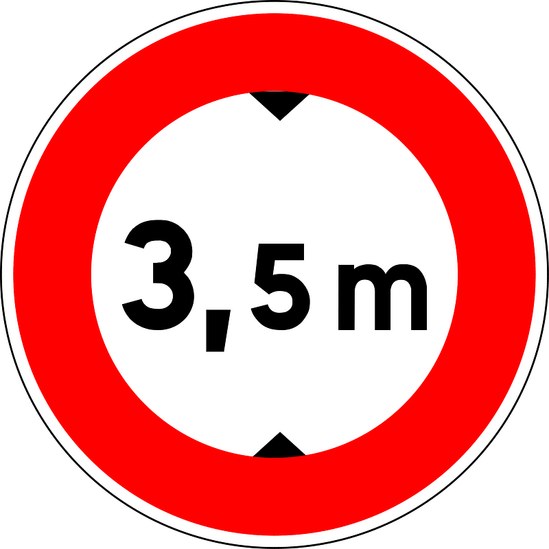 Height limit (3.5 metres)