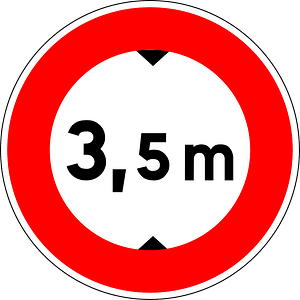 Height limit (3.5 metres)