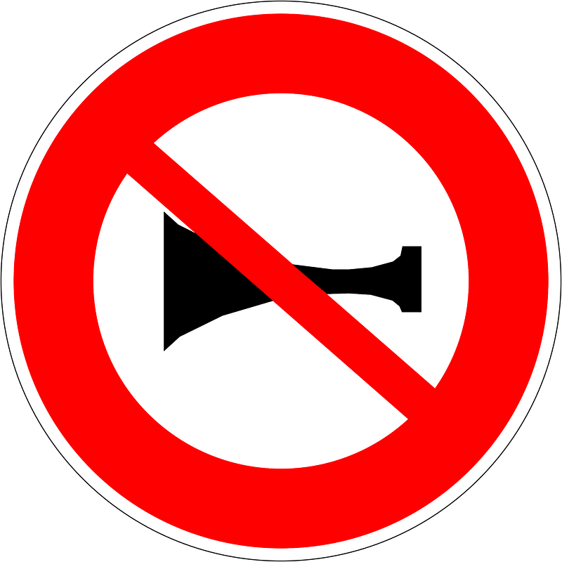 No sounding of horns