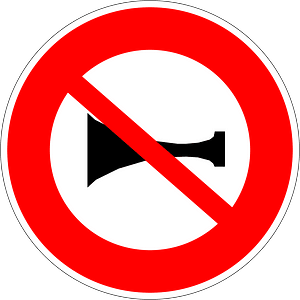 No sounding of horns