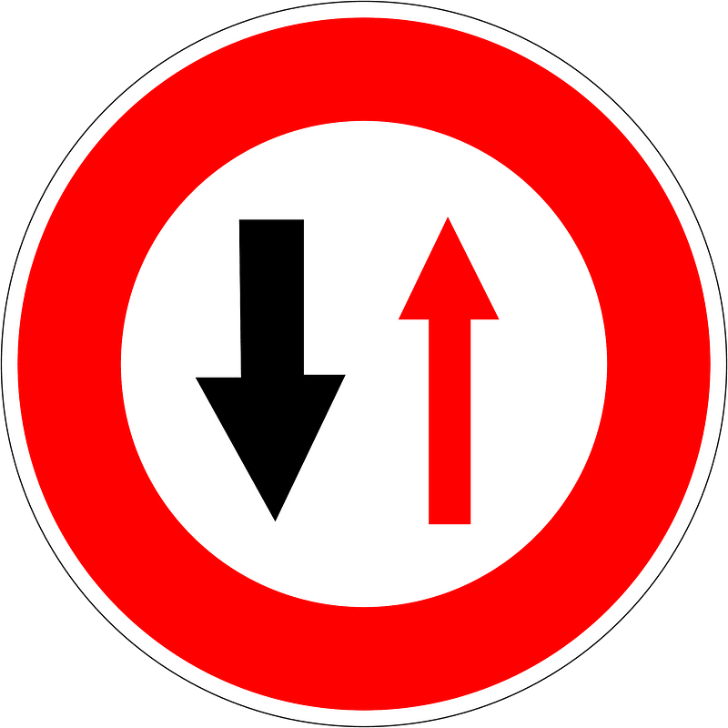 Give priority to oncoming vehicles
