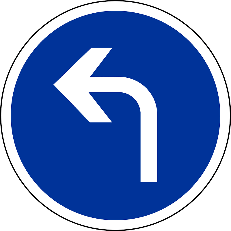 Turn left ahead