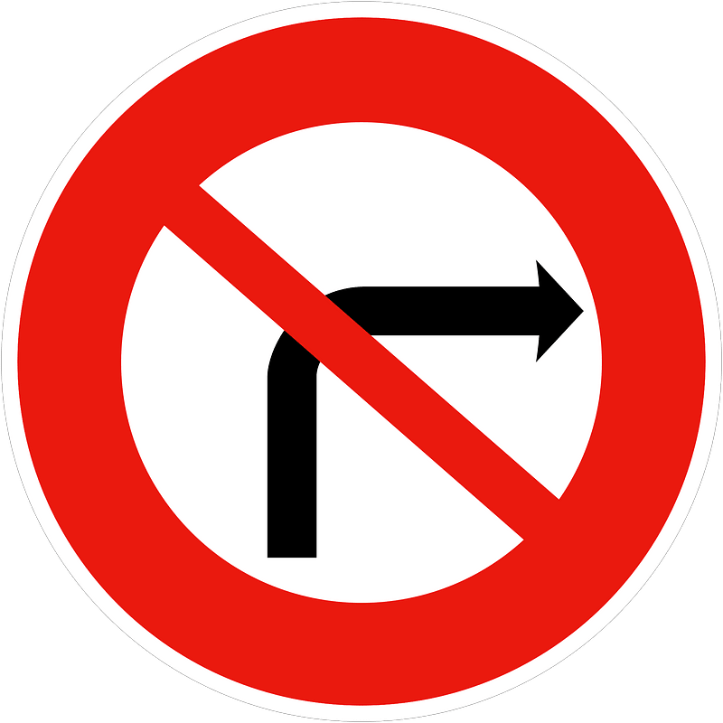 No right turn
