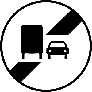 End of no overtaking by lorries