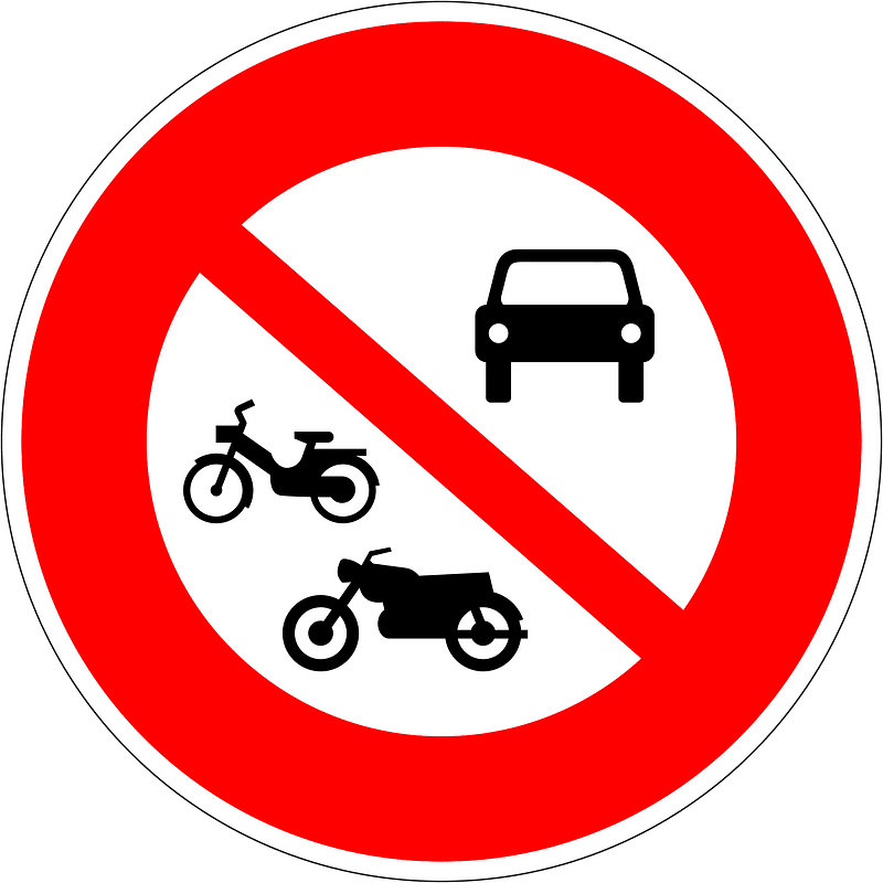 No motor vehicles including mopeds