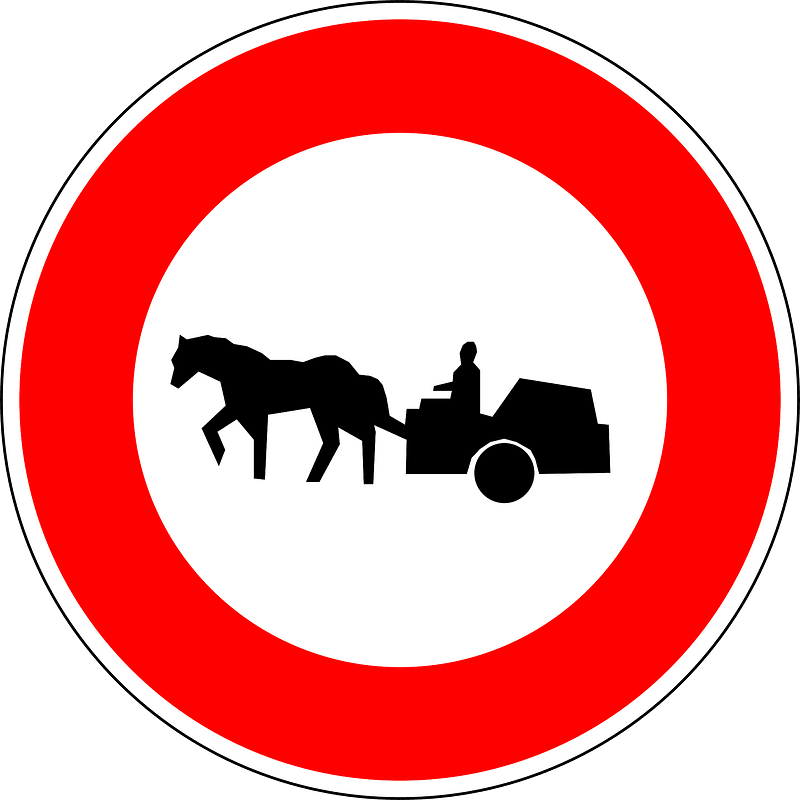 No horse-drawn vehicles