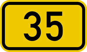 Country road (non-isolated highway) route number (35)