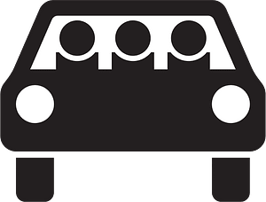 Passenger vehicles - or motorcycles with a sidecar - which are occupied by at least three persons - high occupancy vehicle