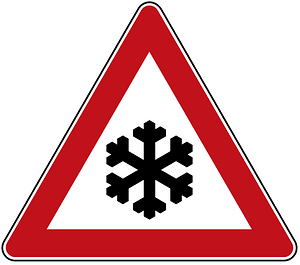 Slipperiness due to snow or ice