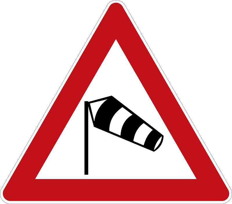 Crosswind from the left possible