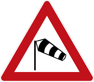 Crosswind from the left possible