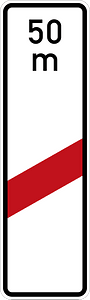 One-striped warning for railroad crossing - custom distance