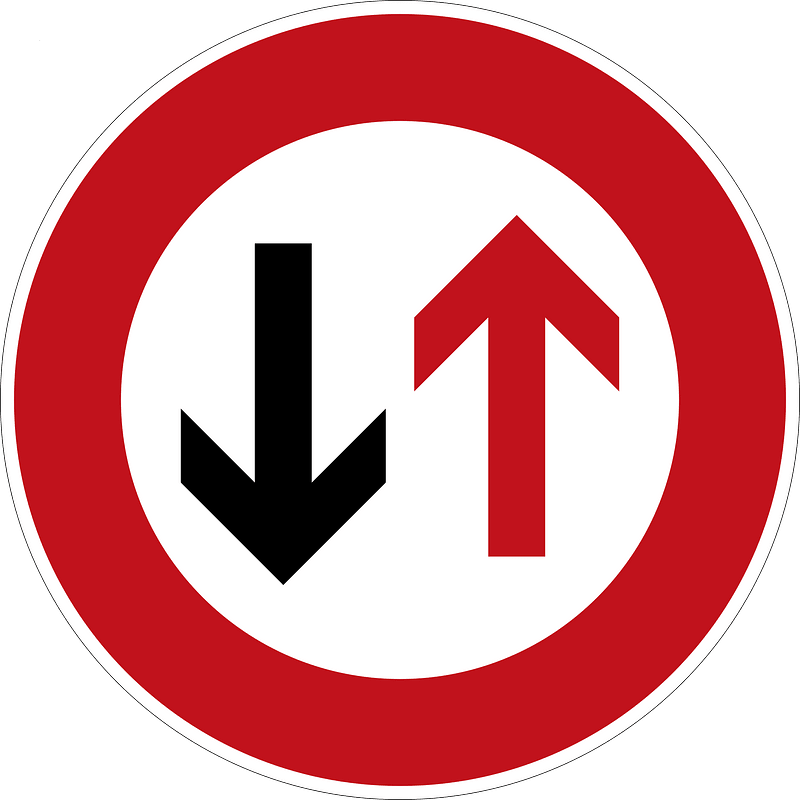 Oncoming traffic has the right-of-way