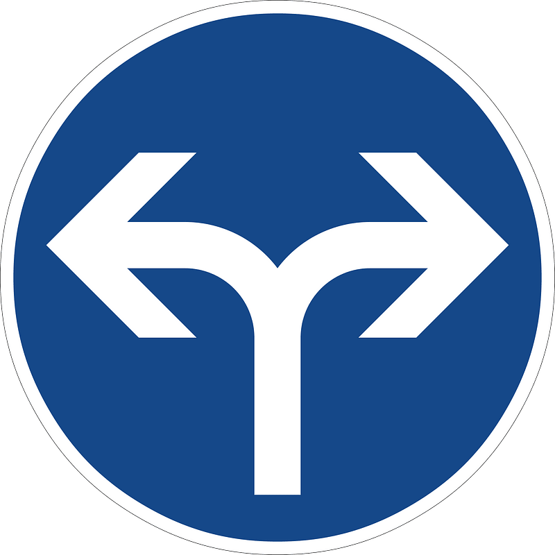 Left ahead or right ahead
