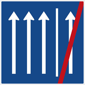 3 Driving Lanes + 1 Hard Shoulder (use not permitted)