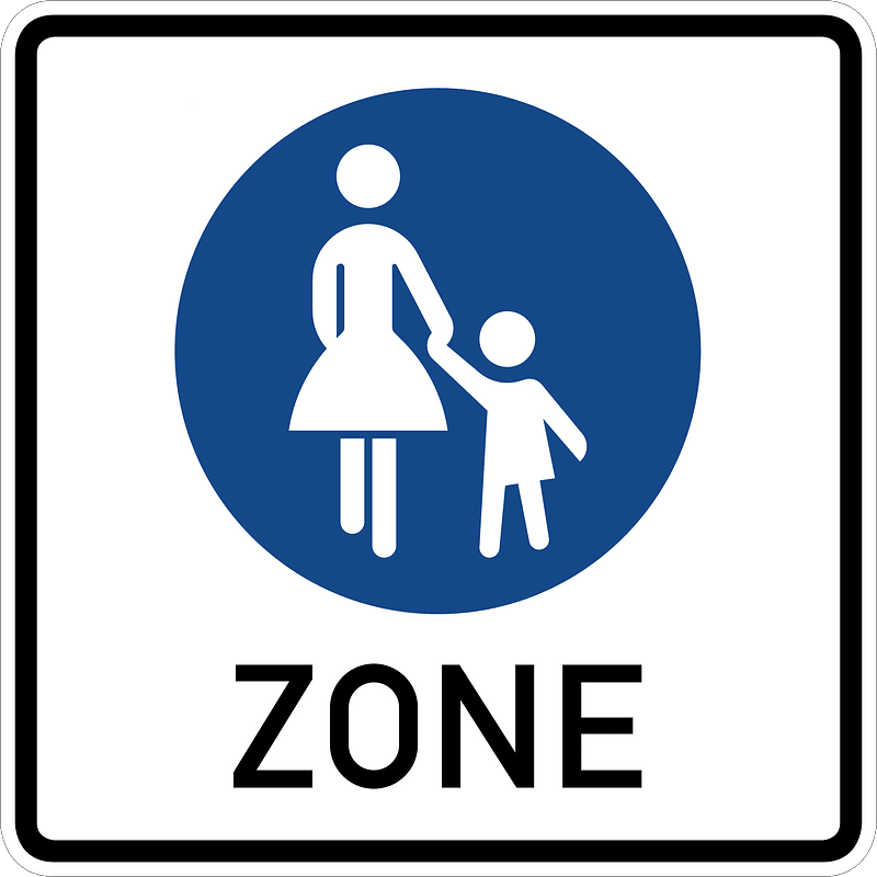 Begin of a pedestrian zone