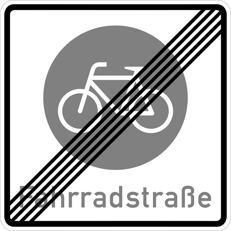 End of a bicycle street