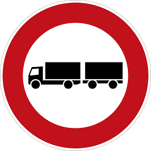No trucks with trailer(s) permitted