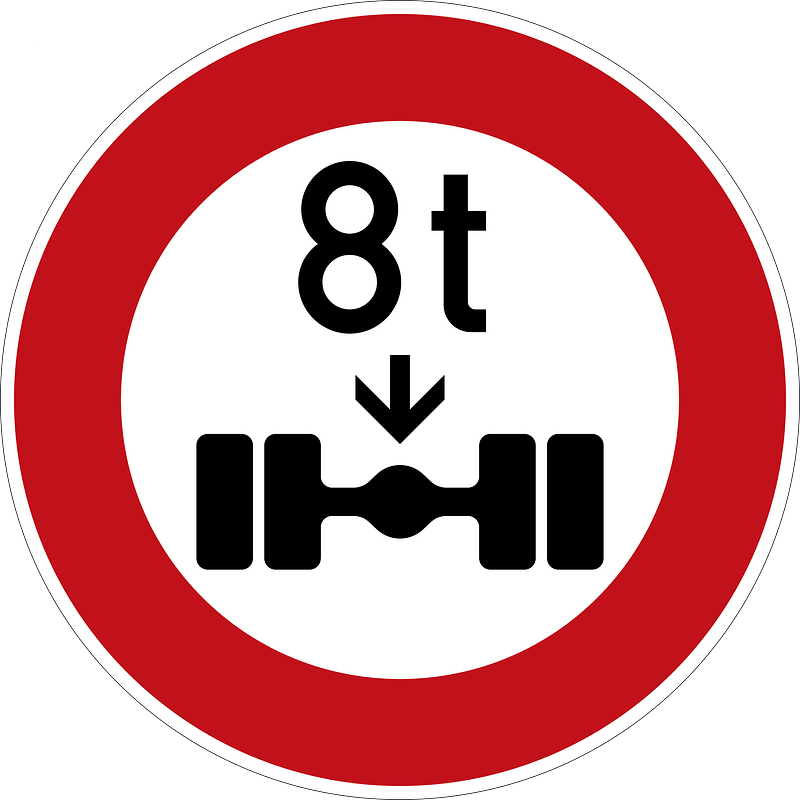 Load Limit per Axle (8 tonnes)
