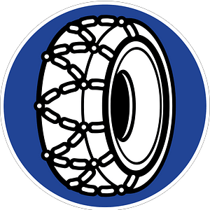 Snow chains must be carried in vehicle
