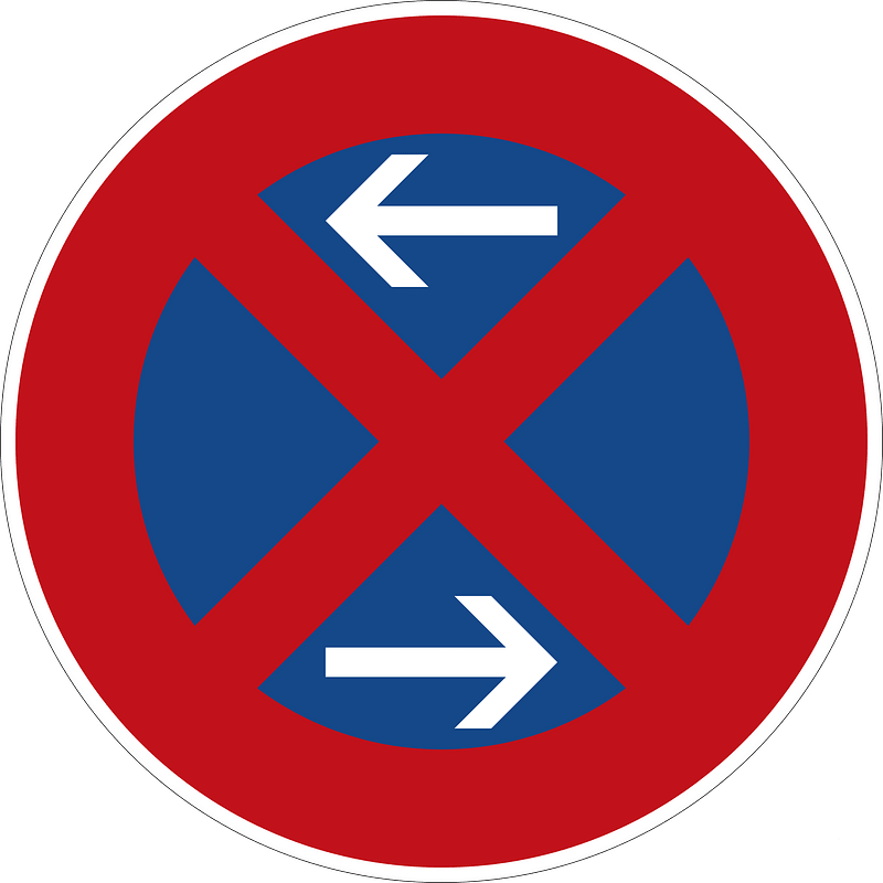 Continuation of Top arrow only (start of zone), Bottom arrow only (end of zone)