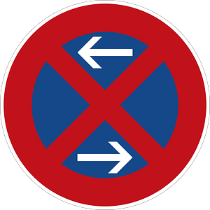 Continuation of Top arrow only (start of zone), Bottom arrow only (end of zone)