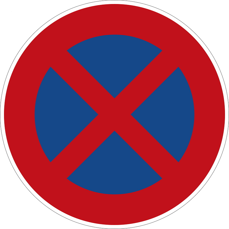 Absolutely No Stopping (on traffic lanes)