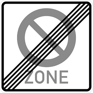 End of no parking zone