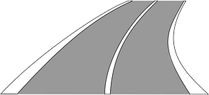 Solid Travel Lane (middle) & Travel Lane Boundary (right) - Crossing Not Permitted