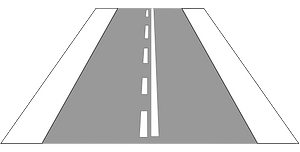 Traffic on Solid Side May Not Cross Line.  Traffic on Divided Side May Cross Line.