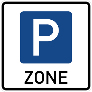 Start of Parking management area, only parking with parking disc or parking ticket