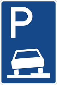 Sidewalk parking for vehicles with a gross vehicle weight up to 2.8 metric tons