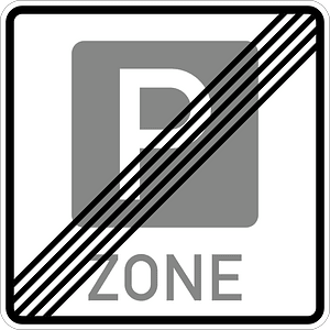 End of Parking management area