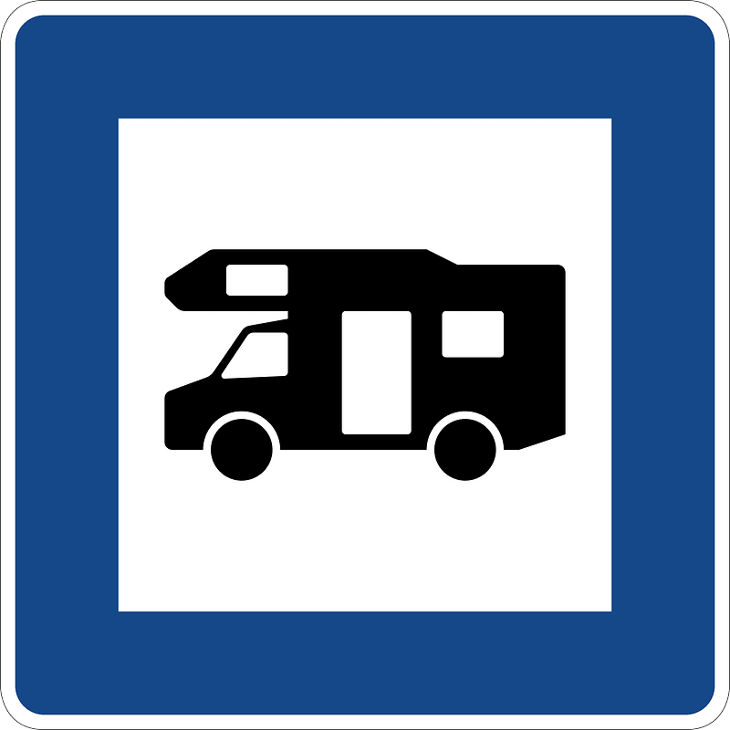 Motor caravan campsite