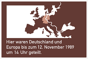 Tourist sign (here: referring to the former East-West German border)