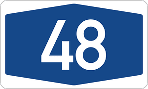 Autobahn - (limited access highway) route number (48)