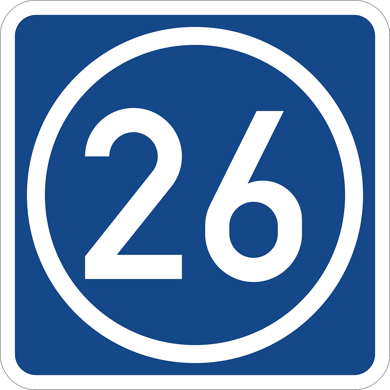 Interchange/Exit/Ausfahrt Number (26)