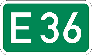 European road number sign (E 36)