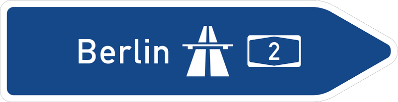 Direction towards Autobahn entrance