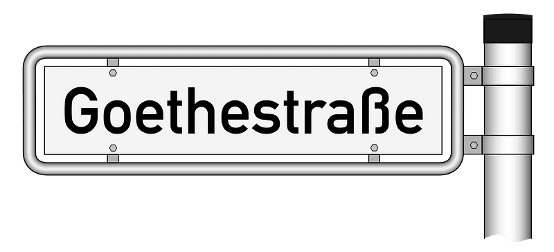 Street name sign