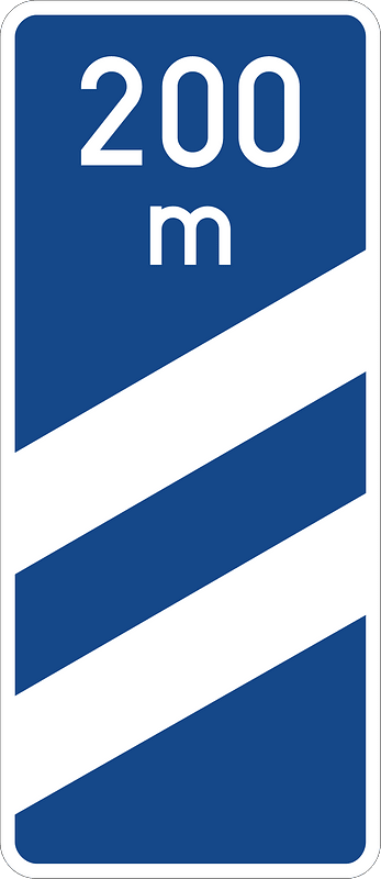 marker (200m before exit)