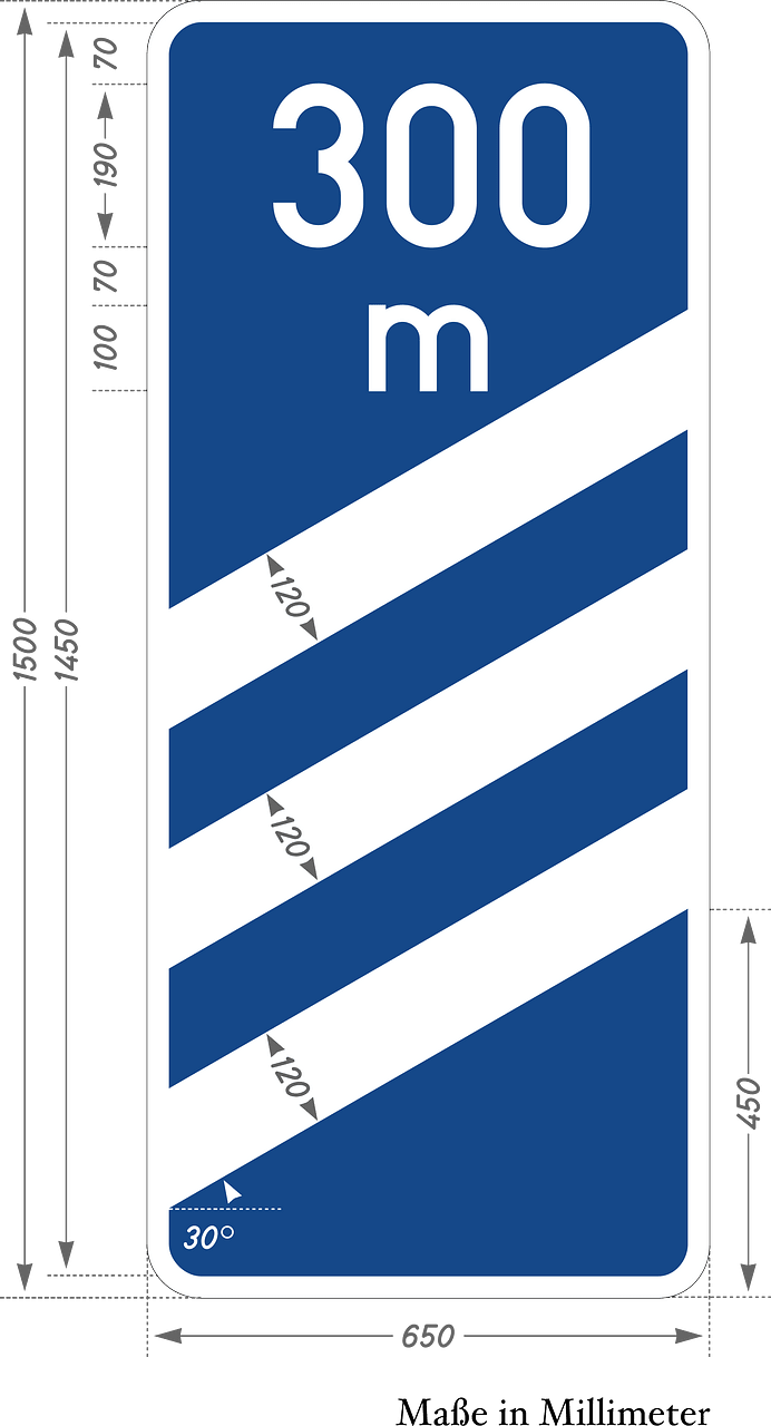 marker (300m before exit)