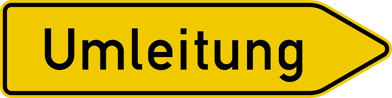 Detour signpost