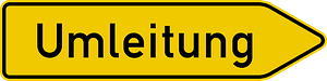 Detour signpost