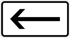 To the left