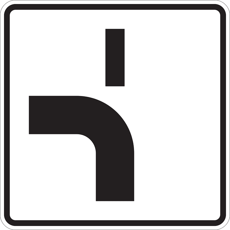 Verlauf der Vorfahrtstraße an Einmündungen